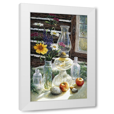 At The Window White Modern Wood Framed Art Print by Tift, Jeff