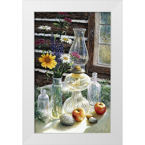 At The Window White Modern Wood Framed Art Print by Tift, Jeff