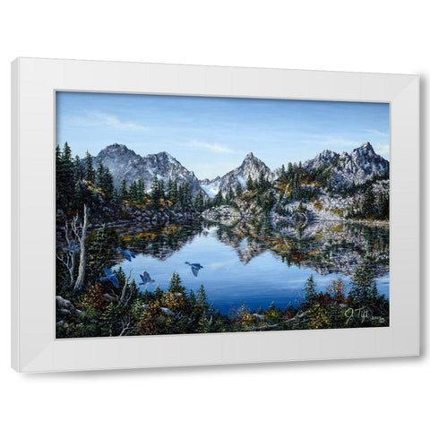 Gem Lake White Modern Wood Framed Art Print by Tift, Jeff