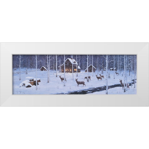 Holiday Silence White Modern Wood Framed Art Print by Tift, Jeff
