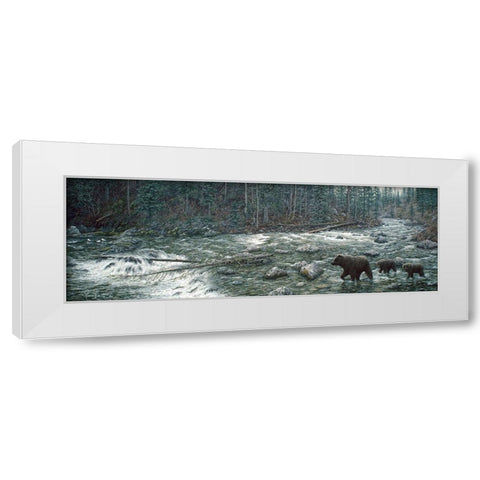 Cool Creek White Modern Wood Framed Art Print by Tift, Jeff