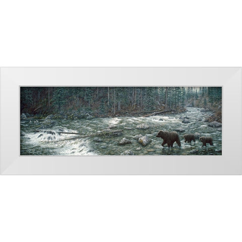 Cool Creek White Modern Wood Framed Art Print by Tift, Jeff