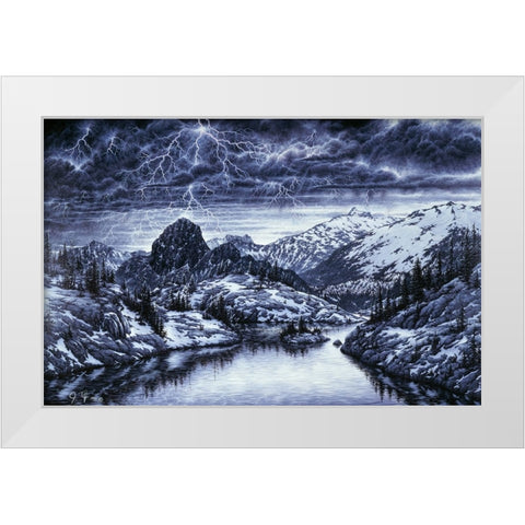 Stormwatch White Modern Wood Framed Art Print by Tift, Jeff