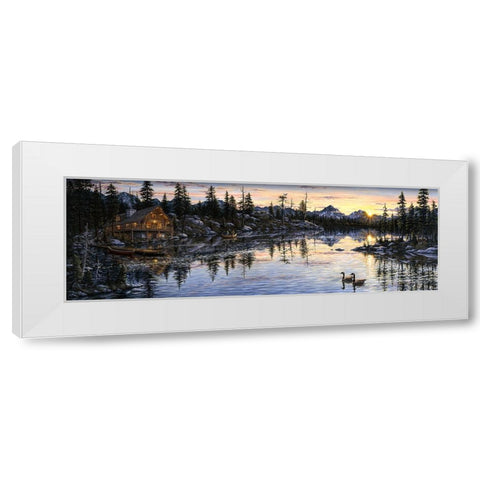 Evening Sunset White Modern Wood Framed Art Print by Tift, Jeff