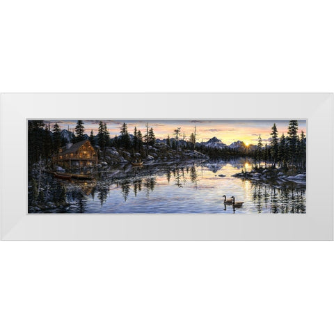 Evening Sunset White Modern Wood Framed Art Print by Tift, Jeff