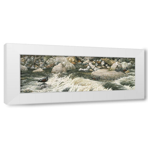 Swift Water White Modern Wood Framed Art Print by Tift, Jeff