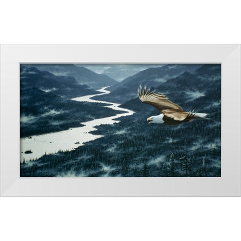On The Silent Wings Of Freedom White Modern Wood Framed Art Print by Tift, Jeff