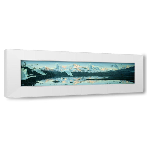 Northern Flight White Modern Wood Framed Art Print by Tift, Jeff