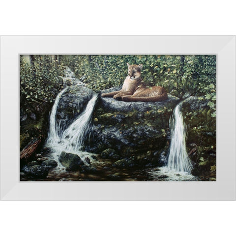 Solitude White Modern Wood Framed Art Print by Tift, Jeff