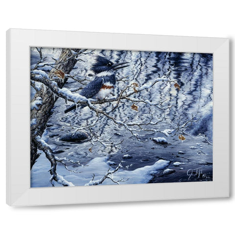 Icy Reflections White Modern Wood Framed Art Print by Tift, Jeff