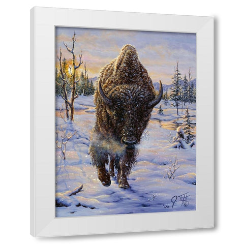 Intimidation White Modern Wood Framed Art Print by Tift, Jeff