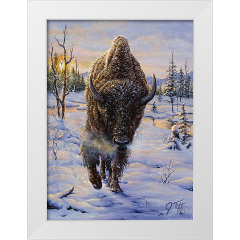 Intimidation White Modern Wood Framed Art Print by Tift, Jeff