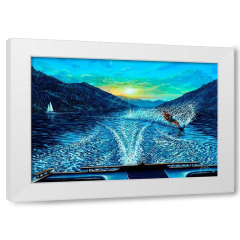 L. Chelan White Modern Wood Framed Art Print by Tift, Jeff