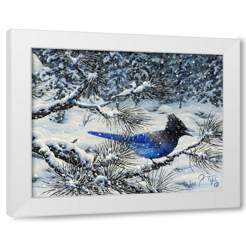 Winter Jay White Modern Wood Framed Art Print by Tift, Jeff