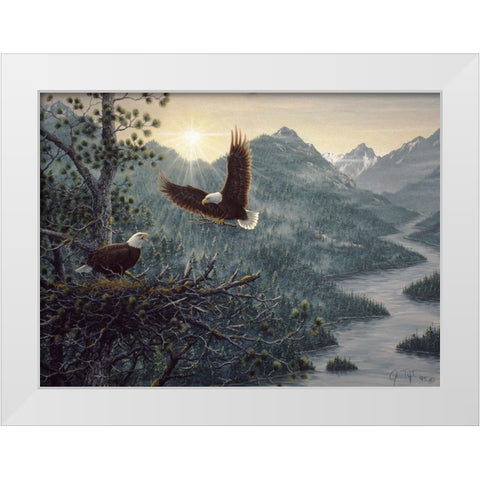 Eagles Nest White Modern Wood Framed Art Print by Tift, Jeff