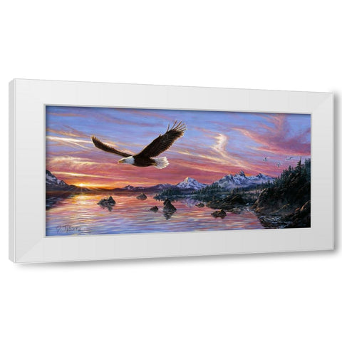 Silent Wings Of Freedom White Modern Wood Framed Art Print by Tift, Jeff