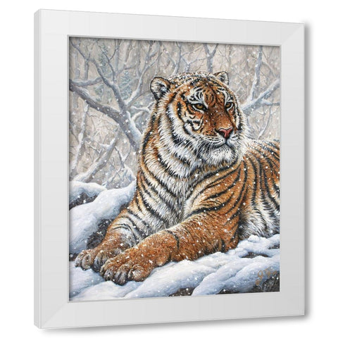 Power And Grace White Modern Wood Framed Art Print by Tift, Jeff