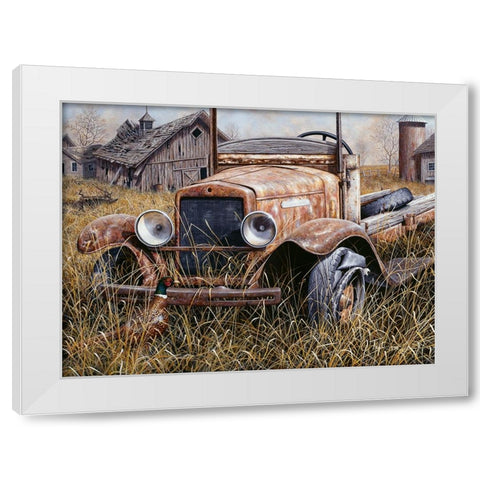 Old Times White Modern Wood Framed Art Print by Tift, Jeff