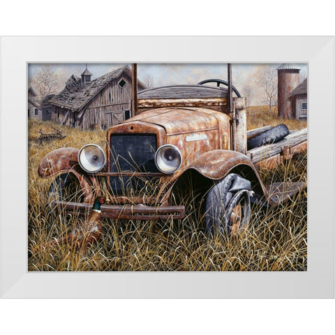 Old Times White Modern Wood Framed Art Print by Tift, Jeff