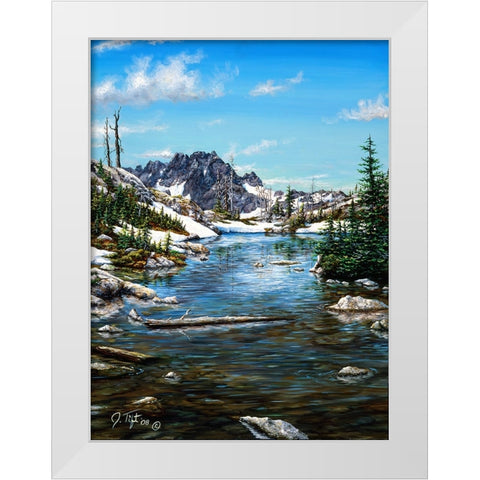 Esc. Tarn Painting White Modern Wood Framed Art Print by Tift, Jeff