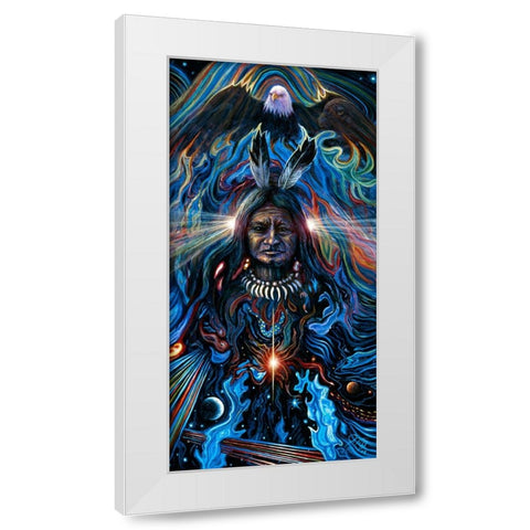 Eagle Spirit White Modern Wood Framed Art Print by Tift, Jeff