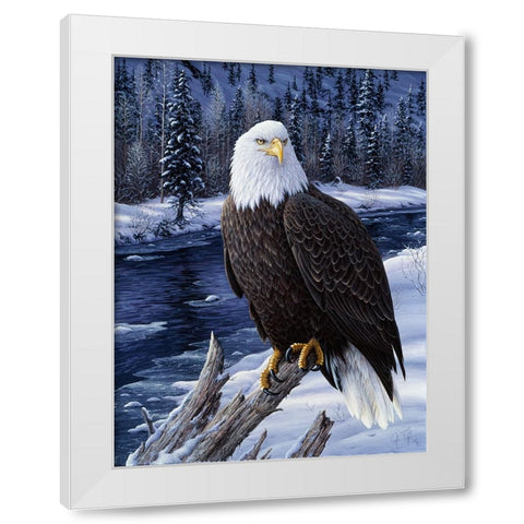 River Watch White Modern Wood Framed Art Print by Tift, Jeff