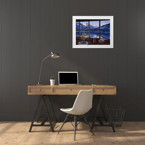 A Room With A View White Modern Wood Framed Art Print by Tift, Jeff