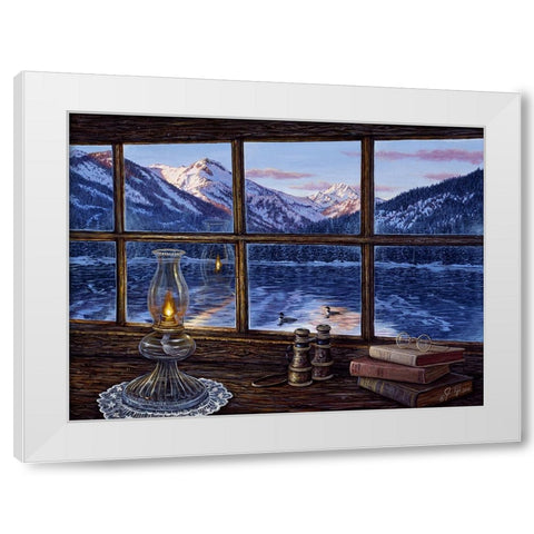 A Room With A View White Modern Wood Framed Art Print by Tift, Jeff