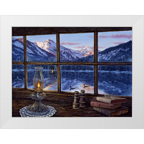 A Room With A View White Modern Wood Framed Art Print by Tift, Jeff