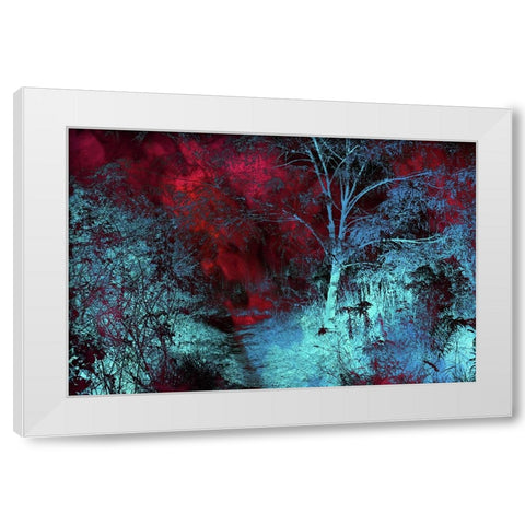 Moonlight Forest White Modern Wood Framed Art Print by Jenny Rainbow Fine Art
