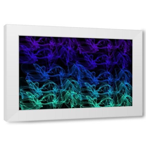 Ethereal Frequency 1 White Modern Wood Framed Art Print by Jenny Rainbow Fine Art