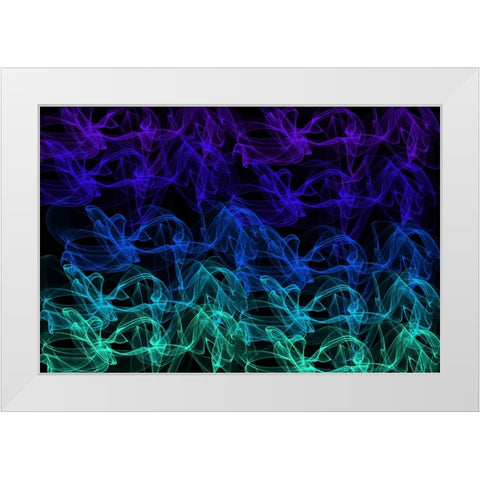 Ethereal Frequency 1 White Modern Wood Framed Art Print by Jenny Rainbow Fine Art