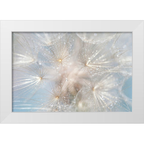 Ethereal Lightness White Modern Wood Framed Art Print by Jenny Rainbow Fine Art