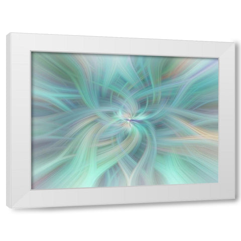 Mystery of Colors Celestial Vortex White Modern Wood Framed Art Print by Jenny Rainbow Fine Art
