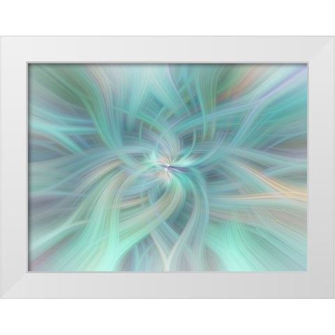 Mystery of Colors Celestial Vortex White Modern Wood Framed Art Print by Jenny Rainbow Fine Art