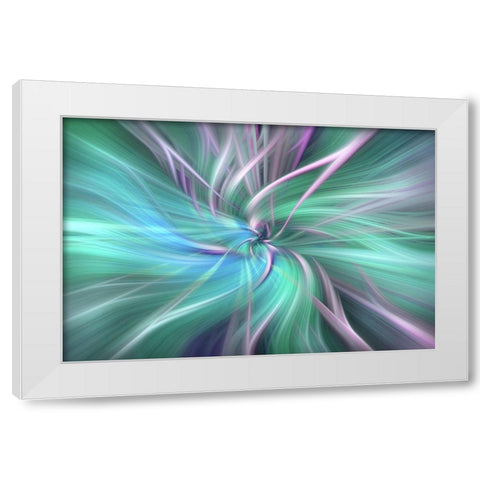 Mystery of Colors Fields of Ice White Modern Wood Framed Art Print by Jenny Rainbow Fine Art