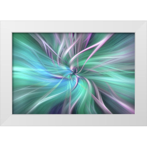 Mystery of Colors Fields of Ice White Modern Wood Framed Art Print by Jenny Rainbow Fine Art