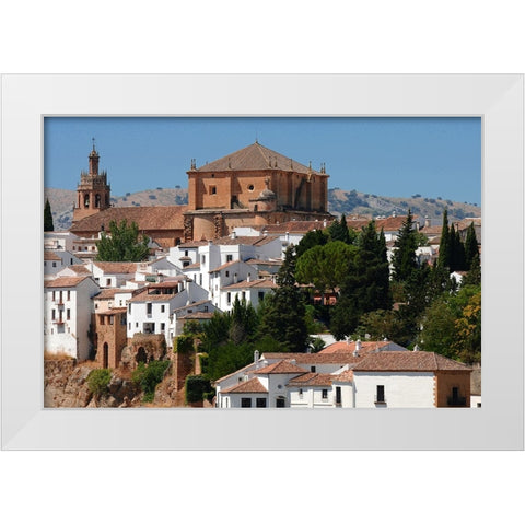 Ronda Andalusia White Modern Wood Framed Art Print by Jenny Rainbow Fine Art
