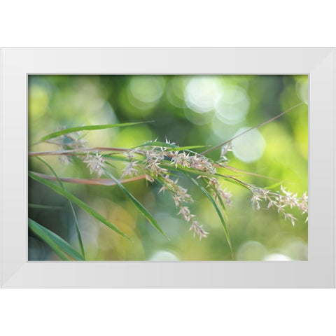 Waterfall of Lights White Modern Wood Framed Art Print by Jenny Rainbow Fine Art