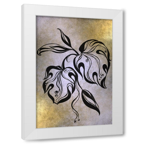 Monstera Leaf White Modern Wood Framed Art Print by Jenny Rainbow Fine Art