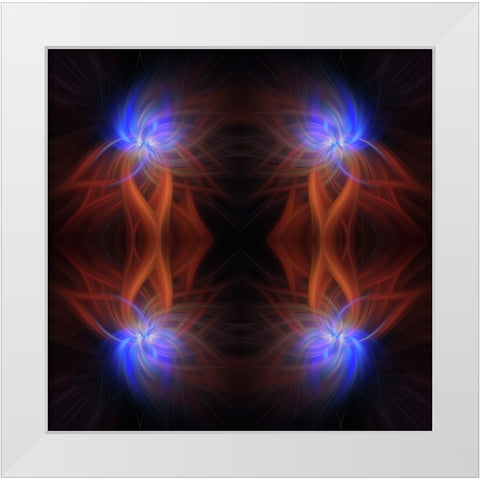 Mystery of Colors Revealed Light White Modern Wood Framed Art Print by Jenny Rainbow Fine Art