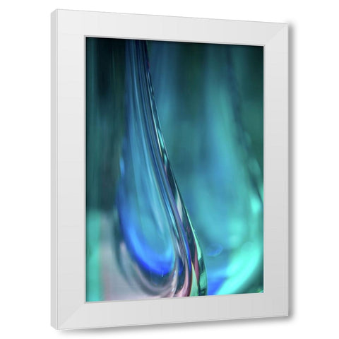Ocean Blue Glass Vase White Modern Wood Framed Art Print by Jenny Rainbow Fine Art