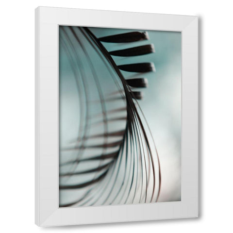 Shadow Twist White Modern Wood Framed Art Print by Jenny Rainbow Fine Art