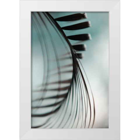 Shadow Twist White Modern Wood Framed Art Print by Jenny Rainbow Fine Art