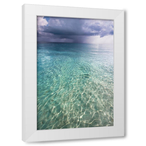 Somewhere is Rainy White Modern Wood Framed Art Print by Jenny Rainbow Fine Art