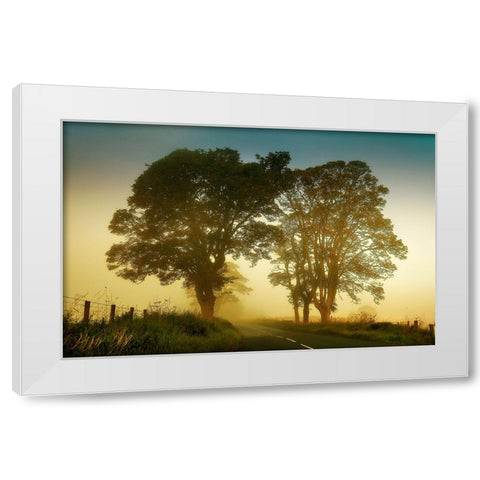 Twilight Guardians White Modern Wood Framed Art Print by Jenny Rainbow Fine Art