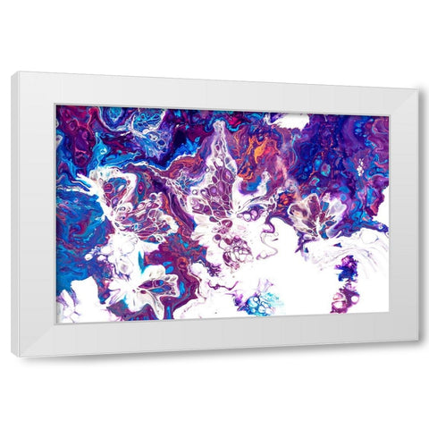 Fluid Acrylic Arabian Fairytales 1 White Modern Wood Framed Art Print by Jenny Rainbow Fine Art