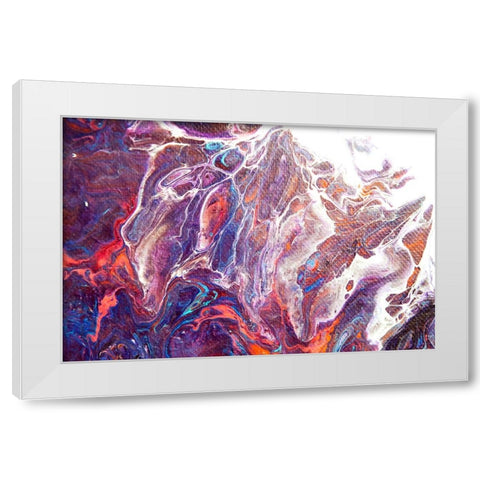 Fluid Acrylic Arabian Fairytales 5 White Modern Wood Framed Art Print by Jenny Rainbow Fine Art