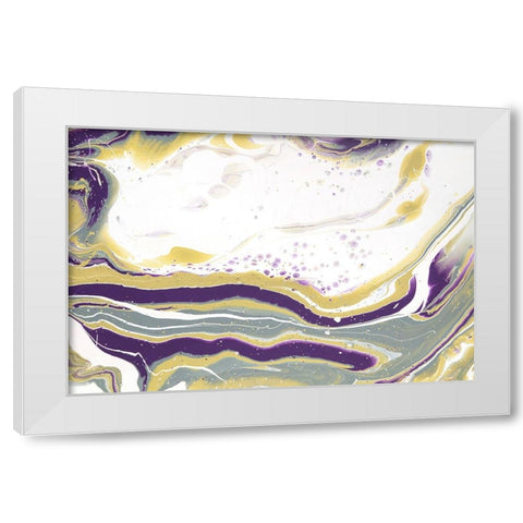 Acrylic Painting Olive Gardens 3 White Modern Wood Framed Art Print by Jenny Rainbow Fine Art