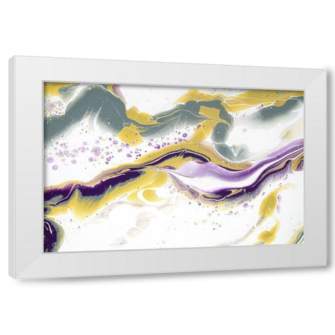 Acrylic Painting Olive Gardens 4 White Modern Wood Framed Art Print by Jenny Rainbow Fine Art